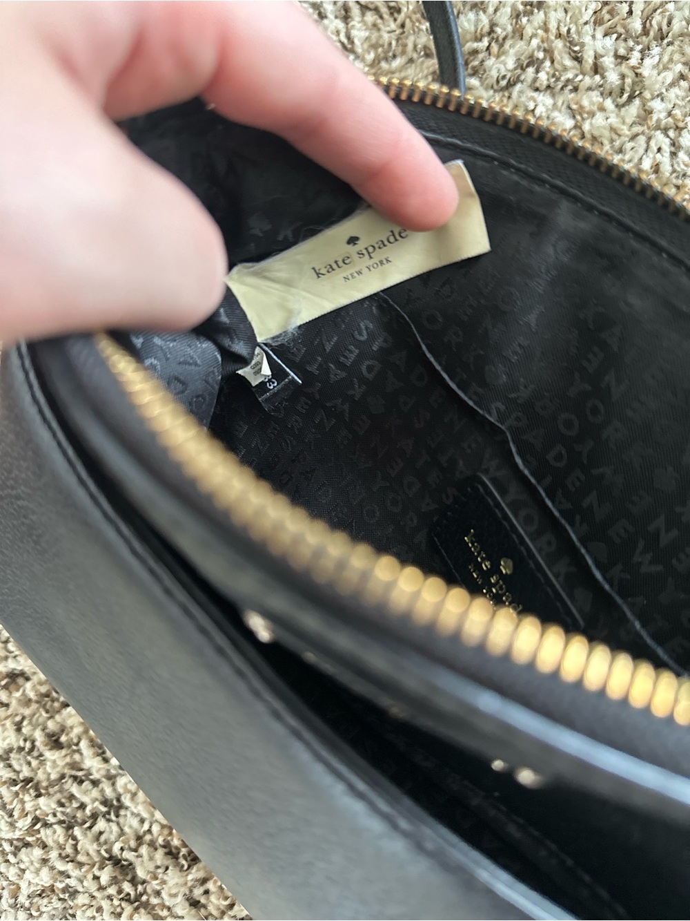 kate spade Millie Grove Street Black Leather Crossbody - Picture 7 of 12